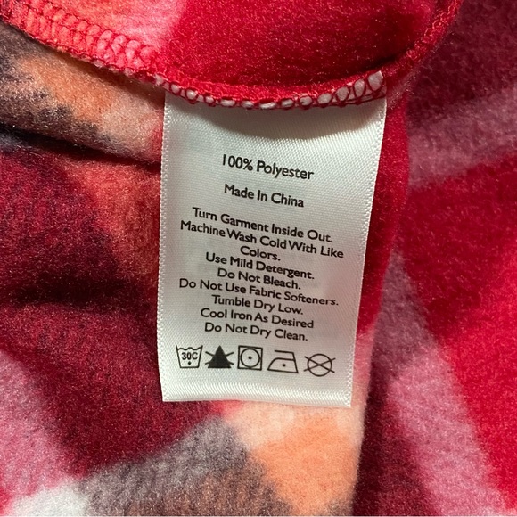Eddie Bauer Venture Red Plaid 1/4 Zip Plush Pullover Fleece Top - Women’s Small - Picture 9 of 12